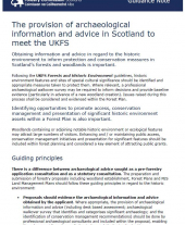 Guidance Note: The Provision of Archaeological Information and Advice in Scotland to meet the UKFS